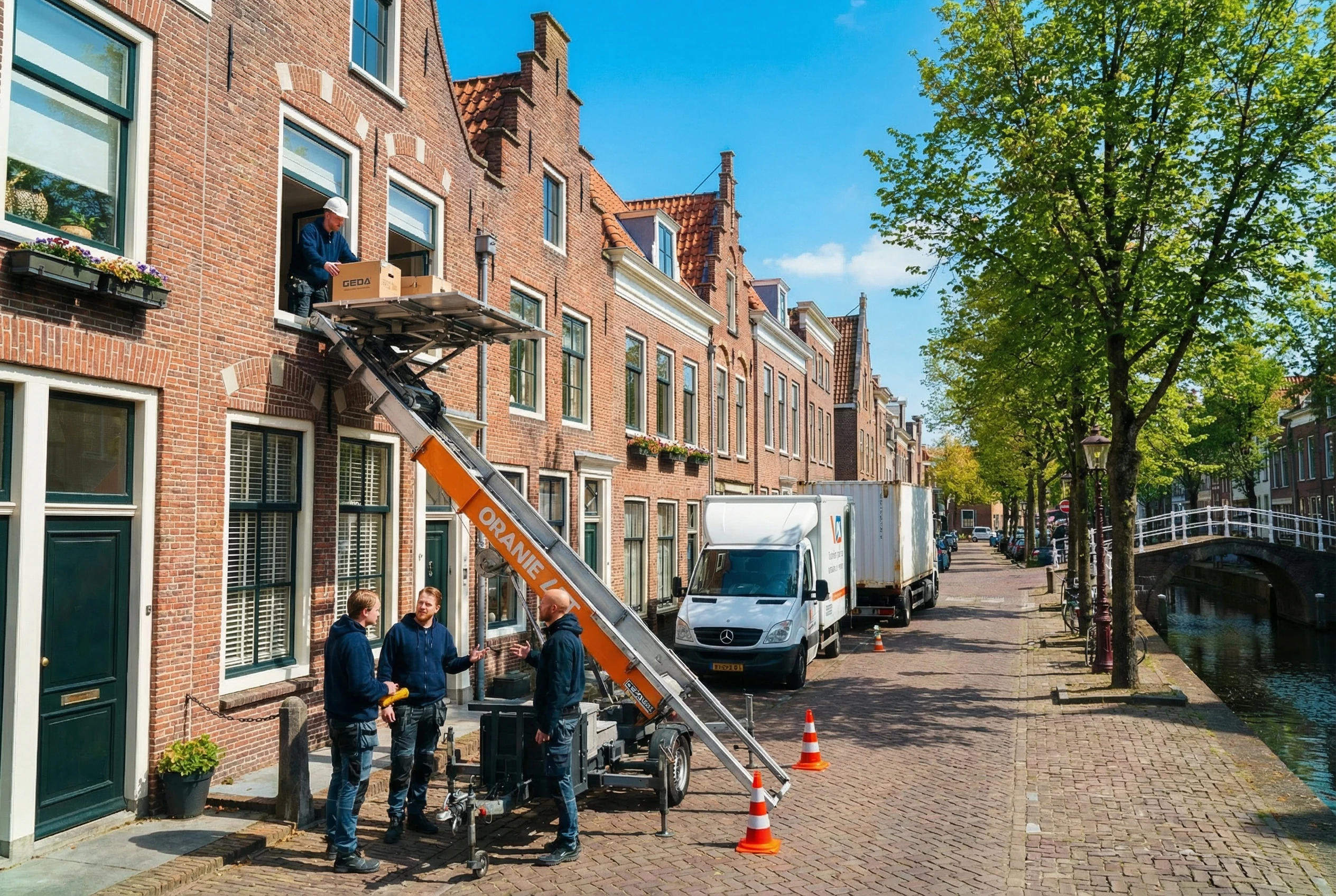 Aanhangerlift bij woning in Den Bosch
