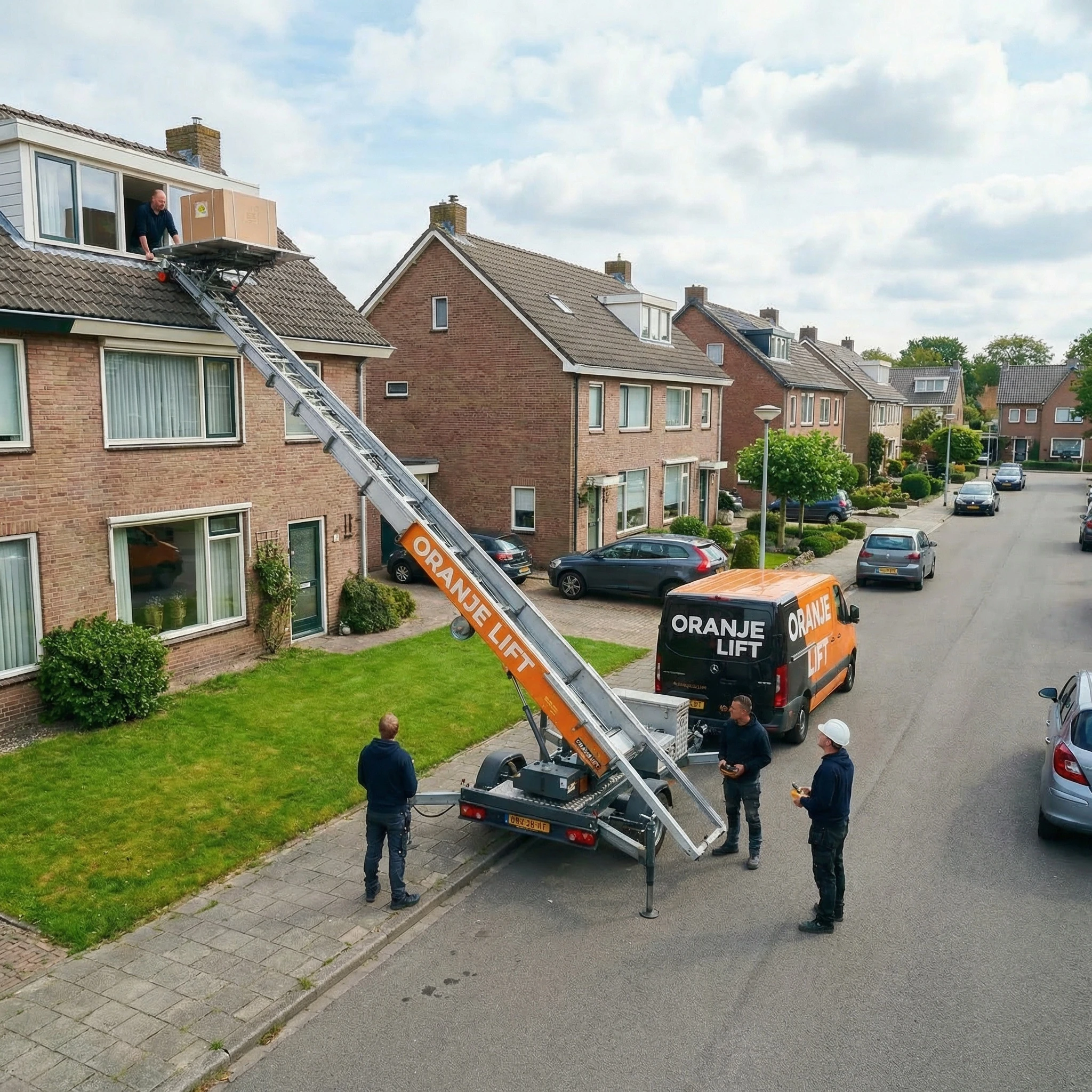 Verhuislift geplaatst in woonwijk Den Bosch